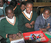 The faces of Grade 6 learners glow with achievement as they are first to accomplish their task